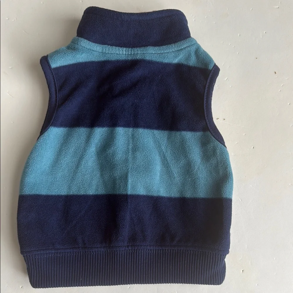 Carter’s Striped Blue Zip Up Vest 3 Months